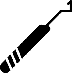 Periodontal Scaler Sketch Drawing Svg, Free Vectors File